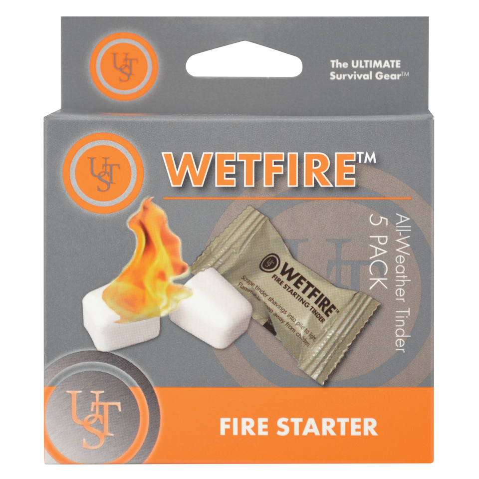 UST 20-1WG0412-BX5 WetFire Tinder Fire Starter, 5-Pack