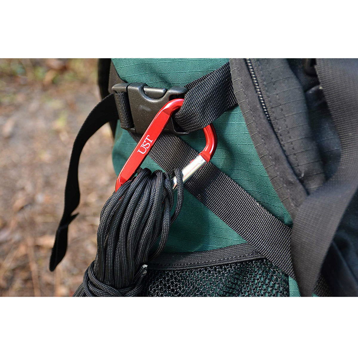 UST 20-02113-PDQ12 D-Shaped Carabiners, Assorted, 2-Pack