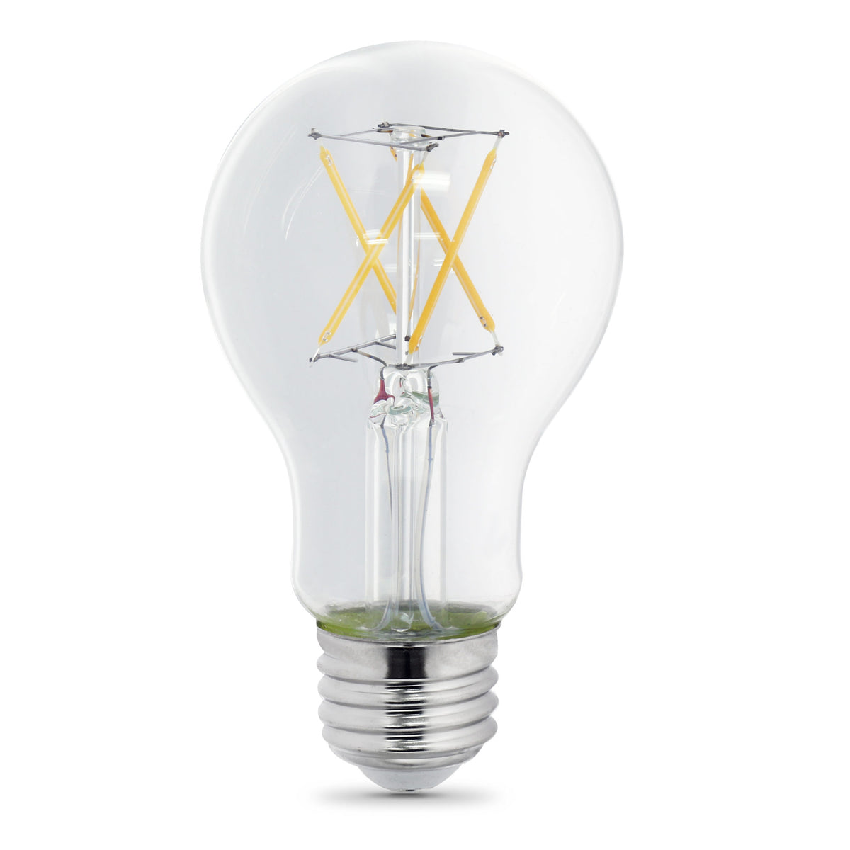 Feit BPA1940CL927CAFIL2RP Dimmable A19 Clear LED Bulb, 5W, Soft White, 2-Pack