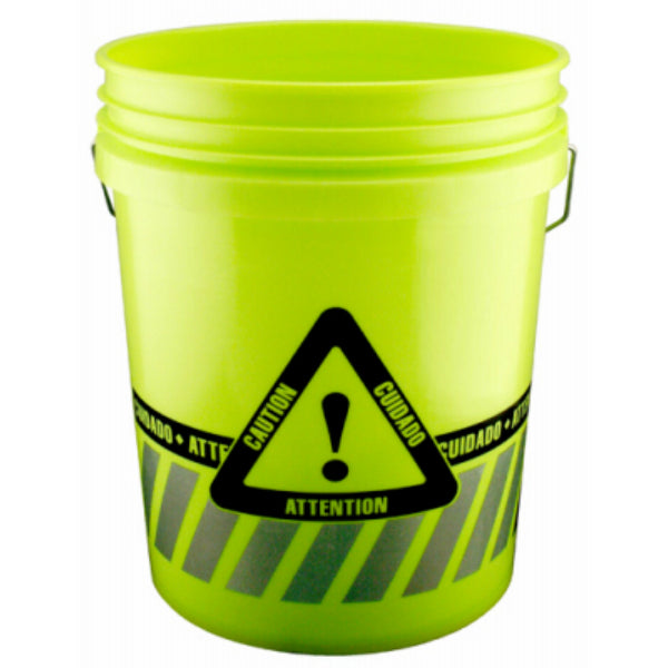 Leaktite 05GXCA01020 Reflective Caution Bucket, 5 Gallon