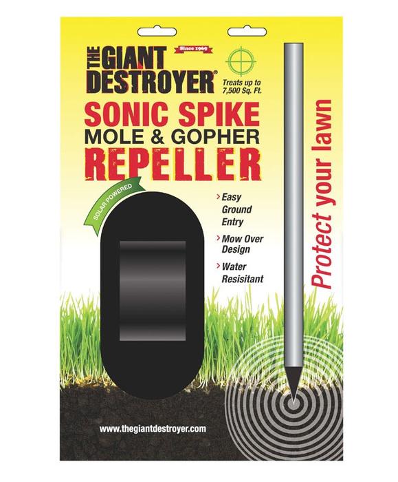 The Giant Destroyer 600 Solar Powered Sonic Spike Mole & Gopher Repeller