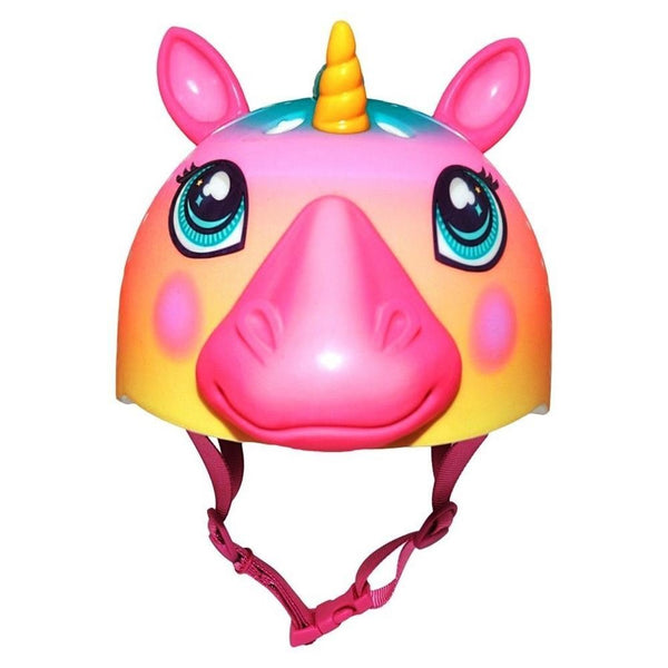 Raskullz 8033082 Girls Super Rainbow Corn Hair Helmet with Nylon Straps, Pink
