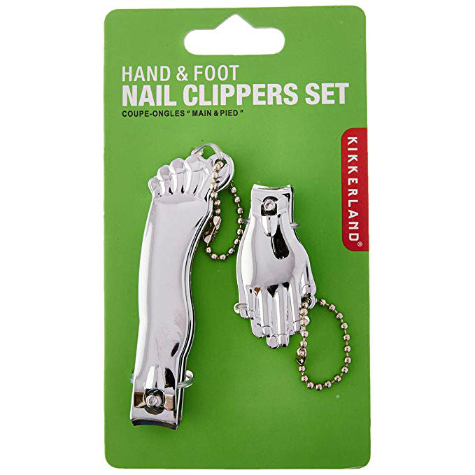 Kikkerland MN11C Hand & Foot Nail Clippers Set, Stainless Steel