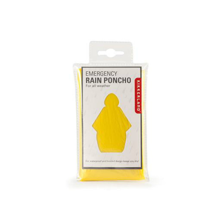 Kikkerland PO01-A Emergency Rain Ponchos, Assorted Colors