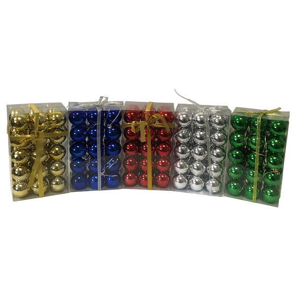 Santas Forest 99901 Shatterproof Christmas Decorative Ball, Assorted Color, 40mm