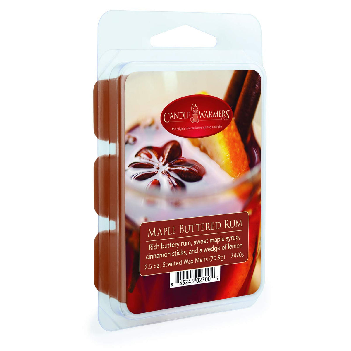Candle Warmers 7470S Maple Buttered Rum Wax Melts, 2.5 Oz