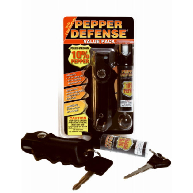 Pepper Defense PDVP1 All Purpose Spray with Key Ring Unit, 2-Pack