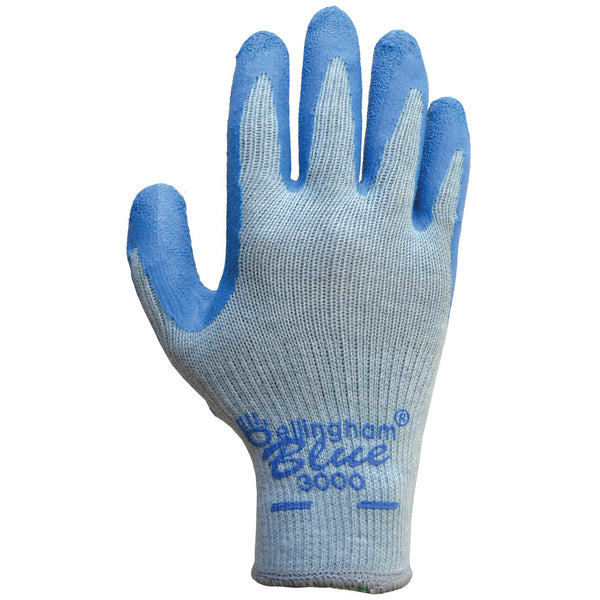 Bellingham Glove C3000XL Blue Work Glove with Natural Rubber Coating, XL