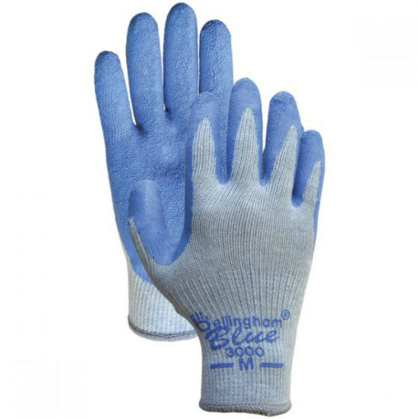 Bellingham Glove C3000M Blue Work Glove with Natural Rubber Coating, Medium