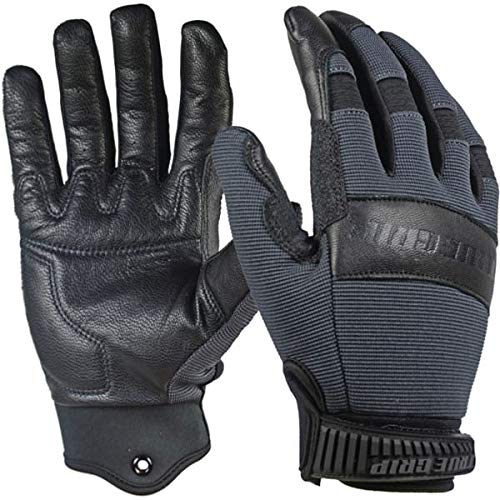 True Grip 99512-23 Hybrid Goatskin Leather Gloves, Black, Large