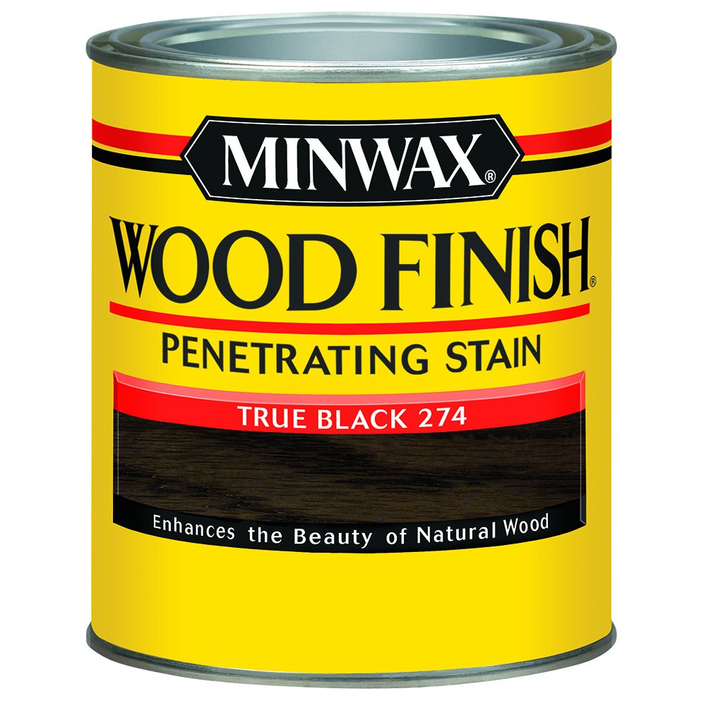 Minwax 700514444 Wood Finish Oil-Based Penetrating Wood Stain, True Black, 1 Qt