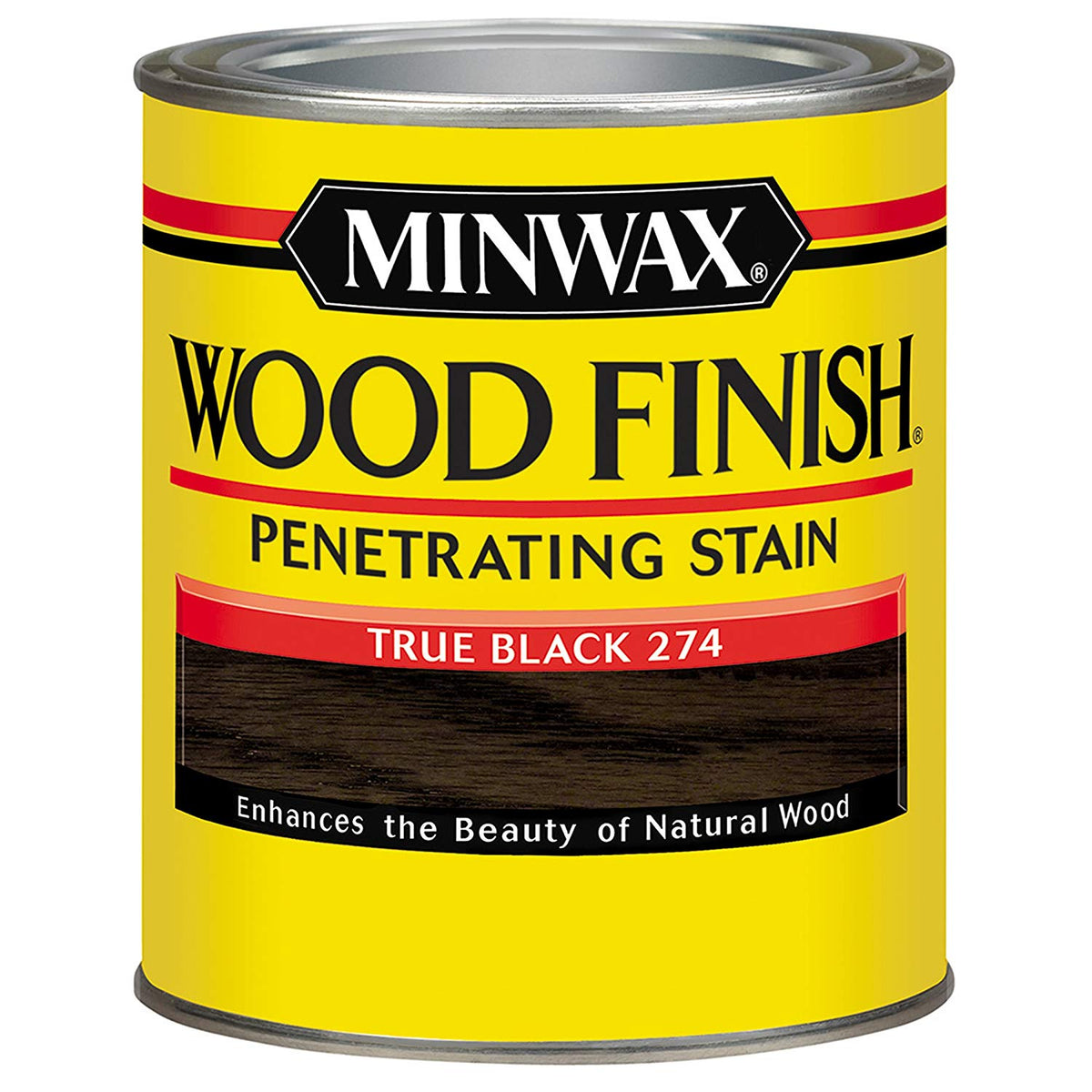 Minwax 227644444 Wood Finish Penetrating Oil-Based Stain, True Black, 1/2 Pint