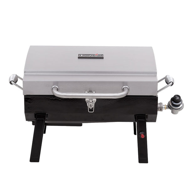Char-Broil 465640214 Stainless Tabletop Portable Gas Grill, 10000 BTU, 200 Sq.in.