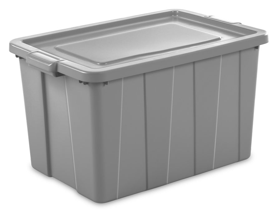 Sterilite 16796A04 Tuff1 Rugged & Impact Resistant Tote, Cement Color, 30-Gal