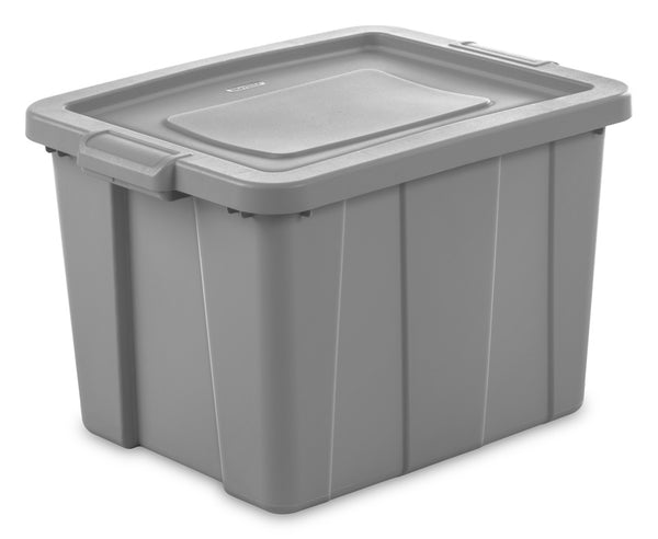 Sterilite 16786A06 Tuff1 Rugged & Impact Resistant Tote, Cement Color, 18-Gal