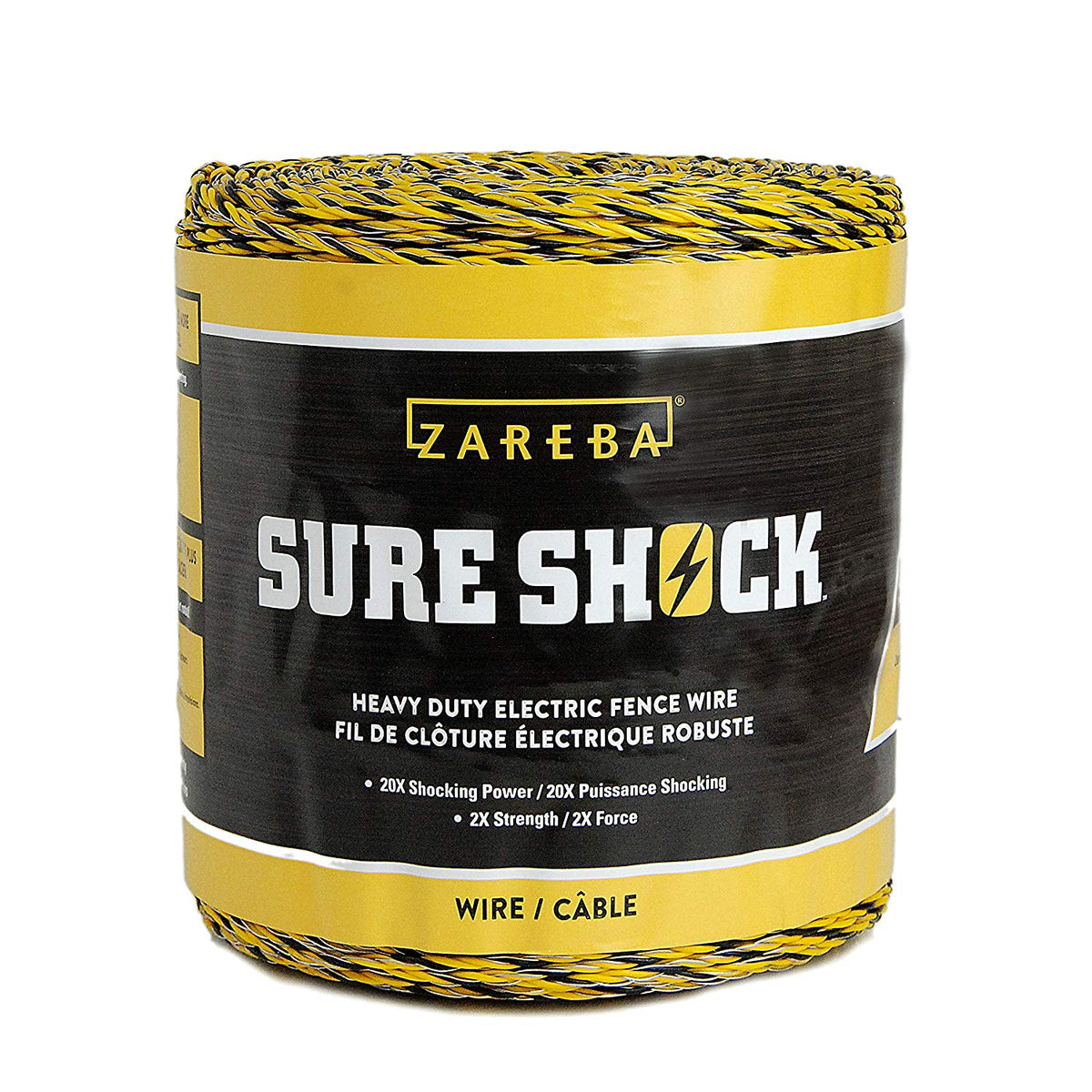 Zareba HDW1320YA-Z Sure Shock Heavy-Duty Polywire, 1320' x 1/8"