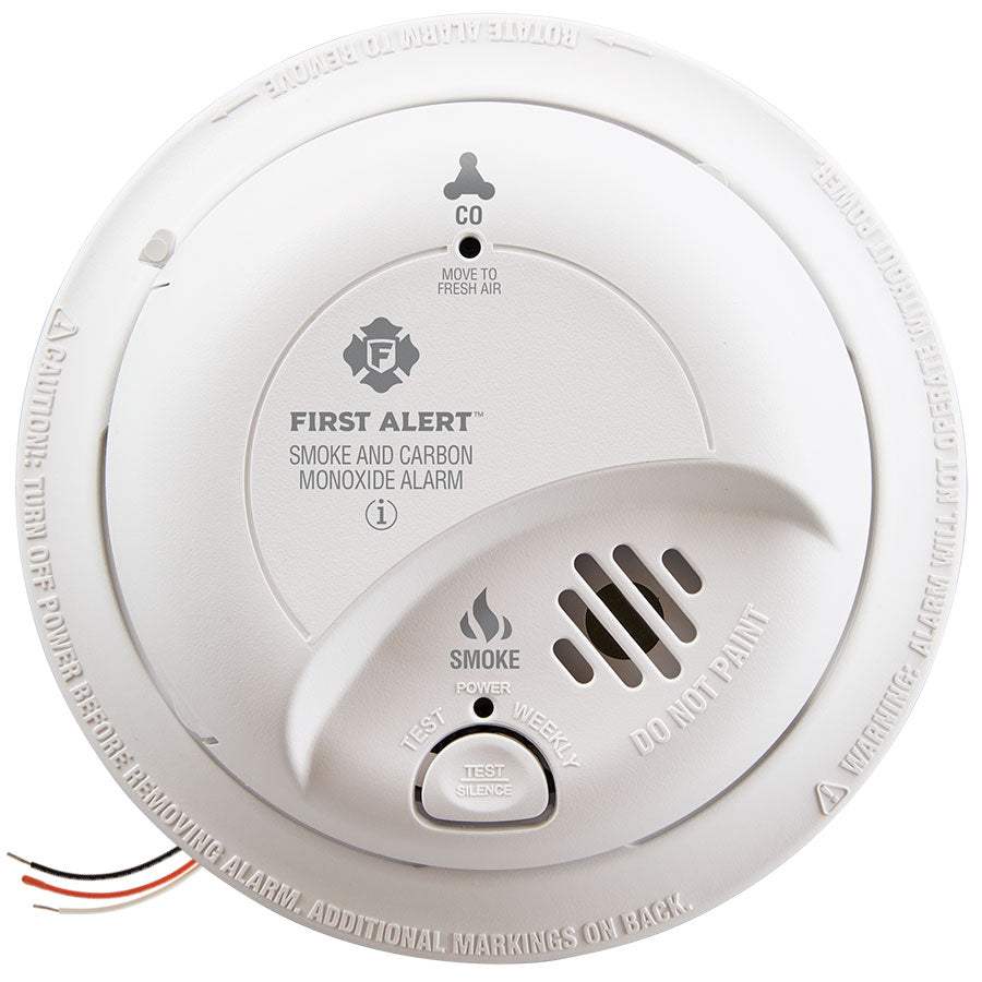 First Alert 1039807 Hardwired Smoke & Carbon Monoxide Alarm with 10-Year Battery Backup