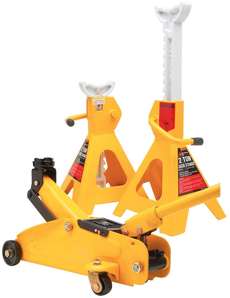 Performance Tool W1605 Compact Trolley Jack with 2-Ton Jack Stands