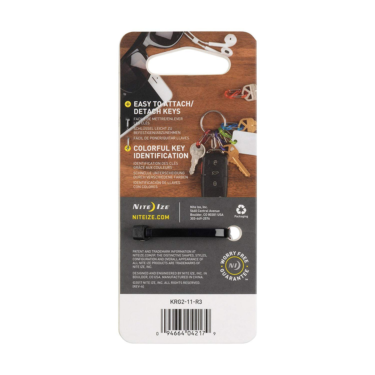 Nite Ize KRG2-11-R3 S-Biner Plastic KeyRing, Assorted Colors