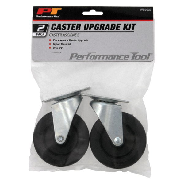 Performance Tool W85029 Creeper Caster Upgrade Kit, 3" x 5/8", 2-Pack