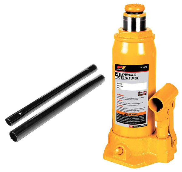 Performance Tool W1623 Hydraulic Bottle Jack, 4-Ton Load Capacity