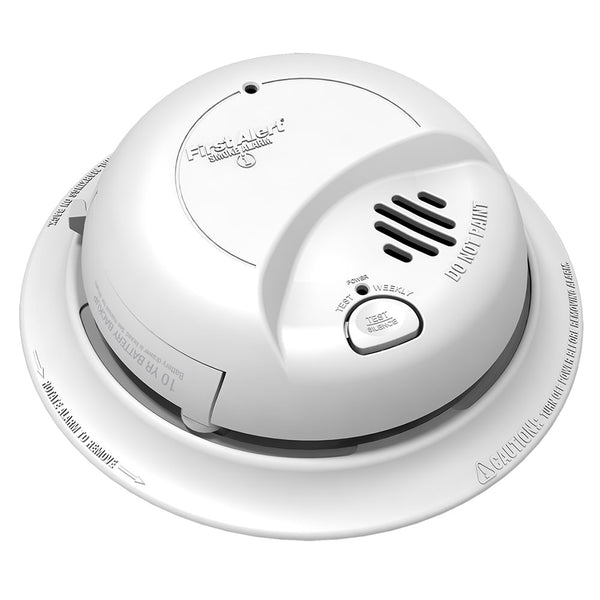 First Alert 9120LBL Hardwired Ionization Smoke Alarm with 10-Year Battery Backup