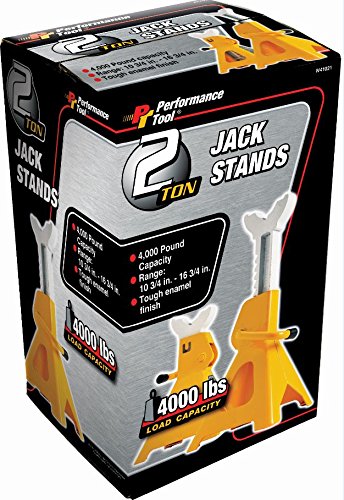 Performance Tool W41021 Heavy Duty Jack Stands, 2 Ton Capacity, 1-Pair
