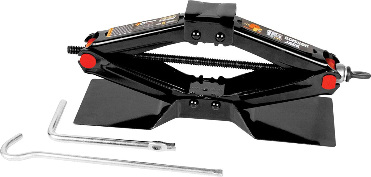 Performance Tool W1600 Scissor Jack, 1-1/2 Ton Capacity, 4" - 15" Lift Range