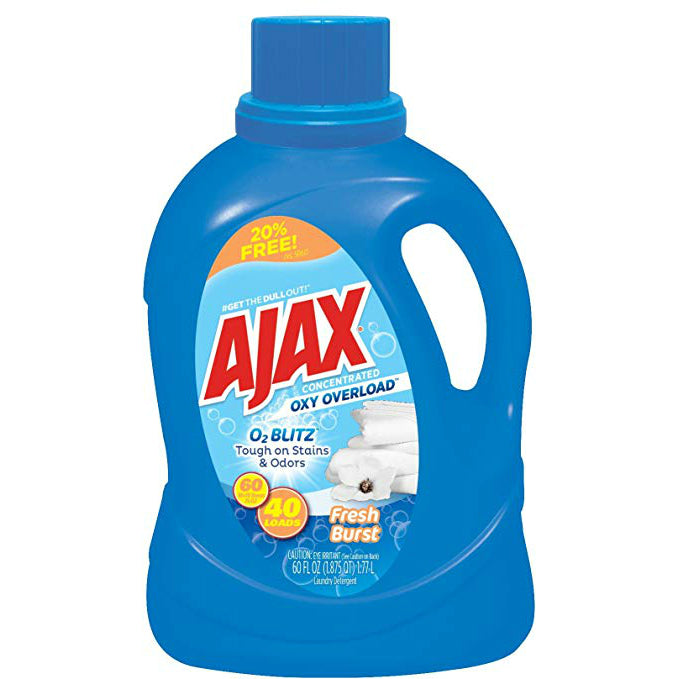 Ajax AJAXX37 Oxy Overload Liquid Laundry Detergent with O2 Blitz, 60 Oz