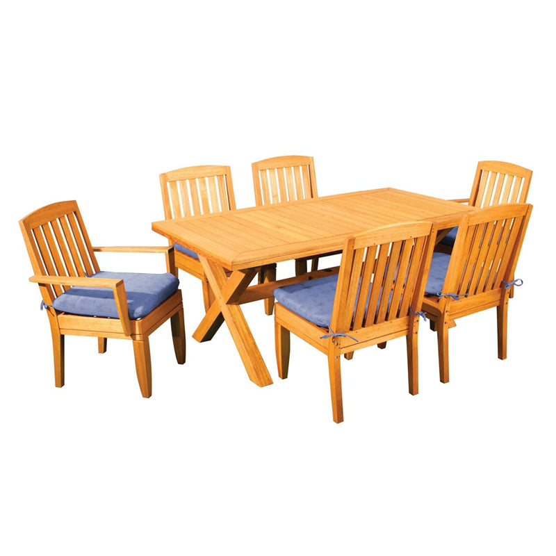 Margaritaville 642601NO-103OG Bahamas Solid Wood Dining Set w/Natural Oil, 7-PC