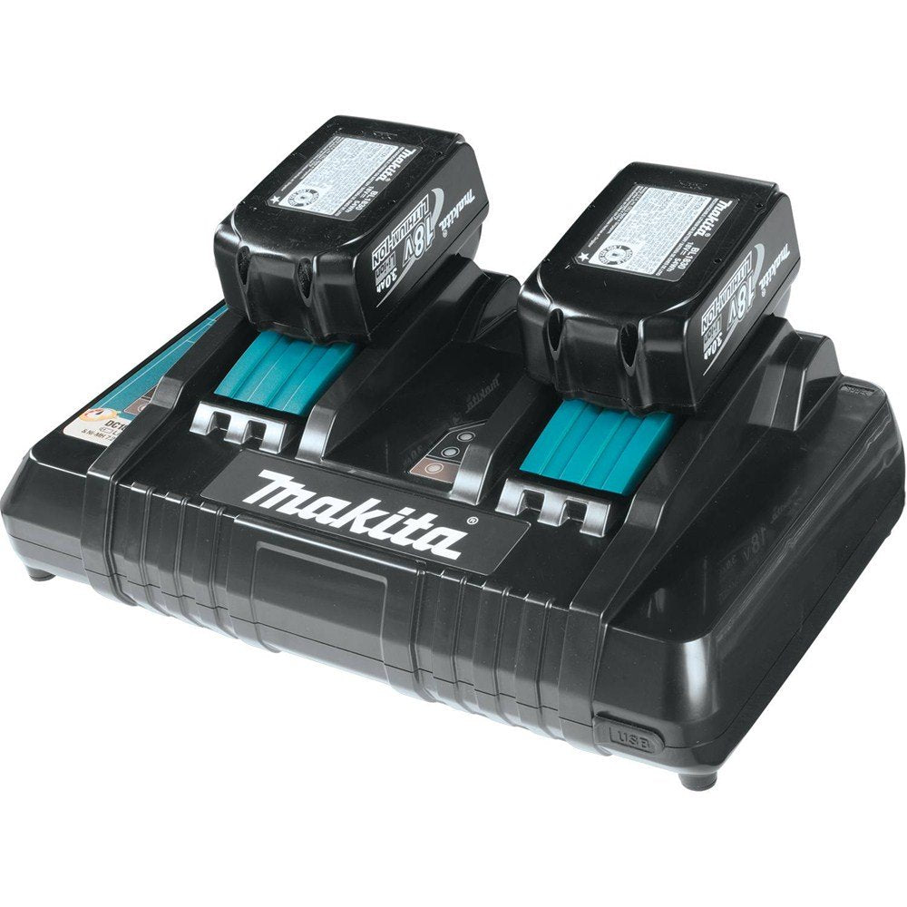 Makita DC18RD LXT Lithium‑Ion Dual Port Rapid Optimum Charger, 18V