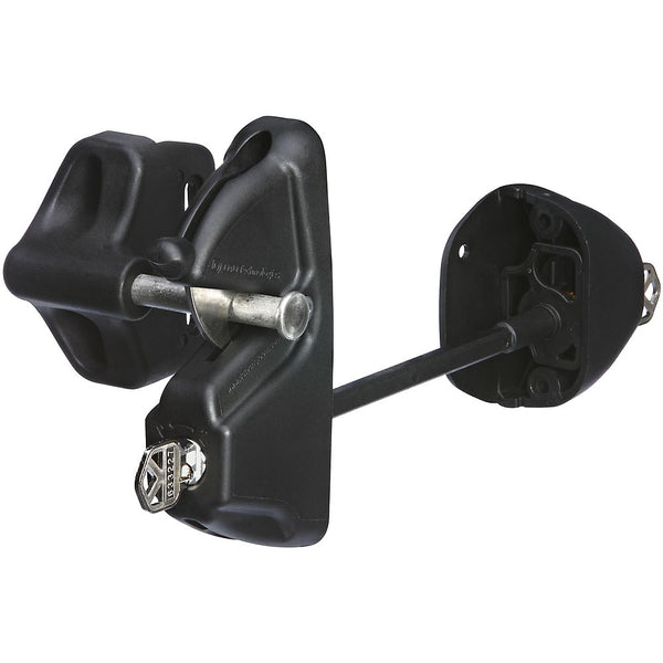 National Hardware N346-202 LokkLatch Deluxe Key Lockable Latch, Black, 5-7/8"