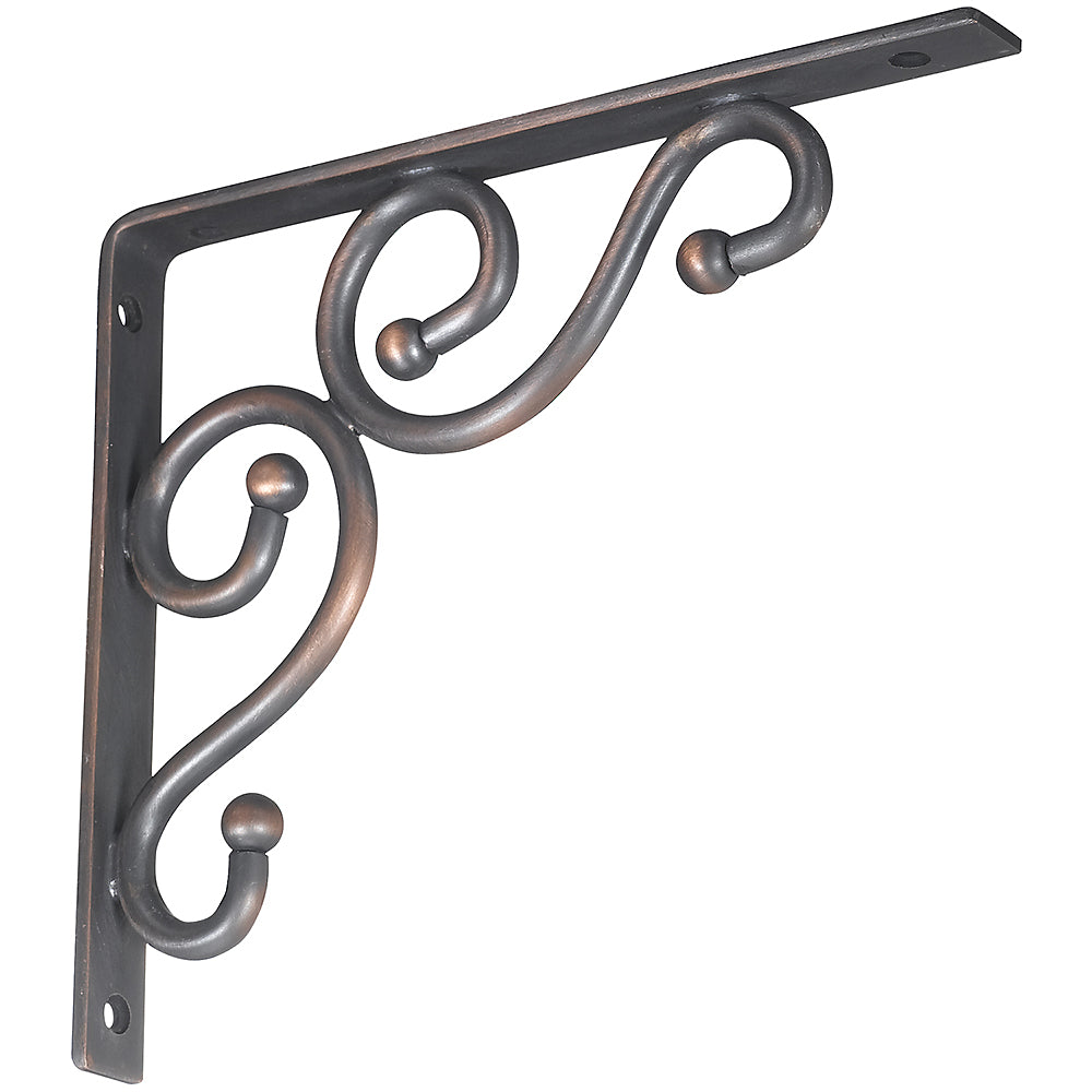 National Hardware N236-214 Ornamental Decorative Shelf Bracket, Antique Bronze
