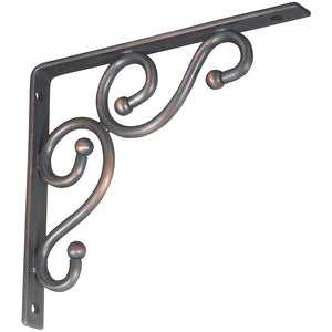 National Hardware N236-214 Ornamental Decorative Shelf Bracket, Antique Bronze