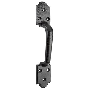 National Hardware N100-055 Steel Arched Gate Pull, Black, 9"