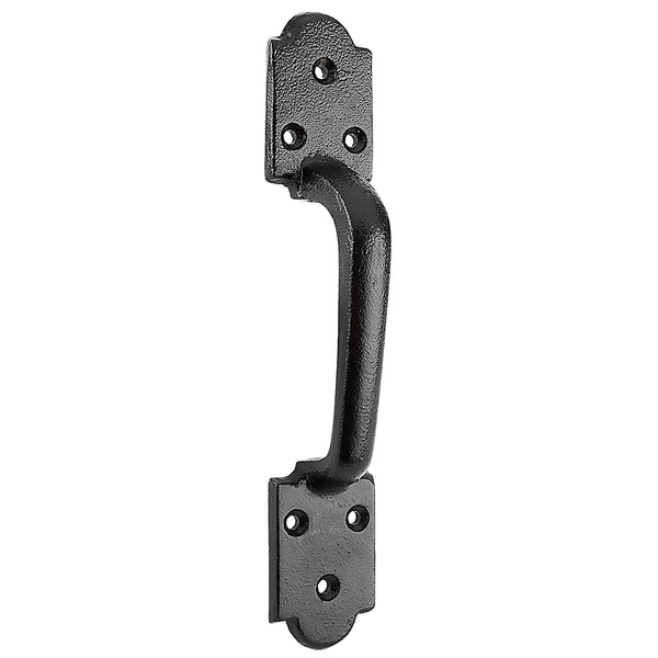 National Hardware N100-055 Steel Arched Gate Pull, Black, 9"