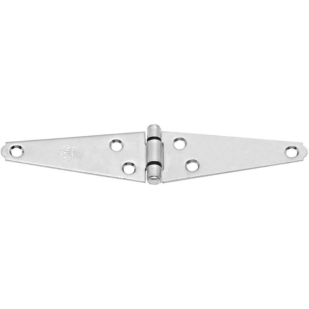 National Hardware N127-977 Heavy-Duty Steel Strap Hinge, Zinc Plated, 4"