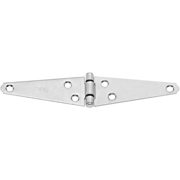 National Hardware N127-977 Heavy-Duty Steel Strap Hinge, Zinc Plated, 4"