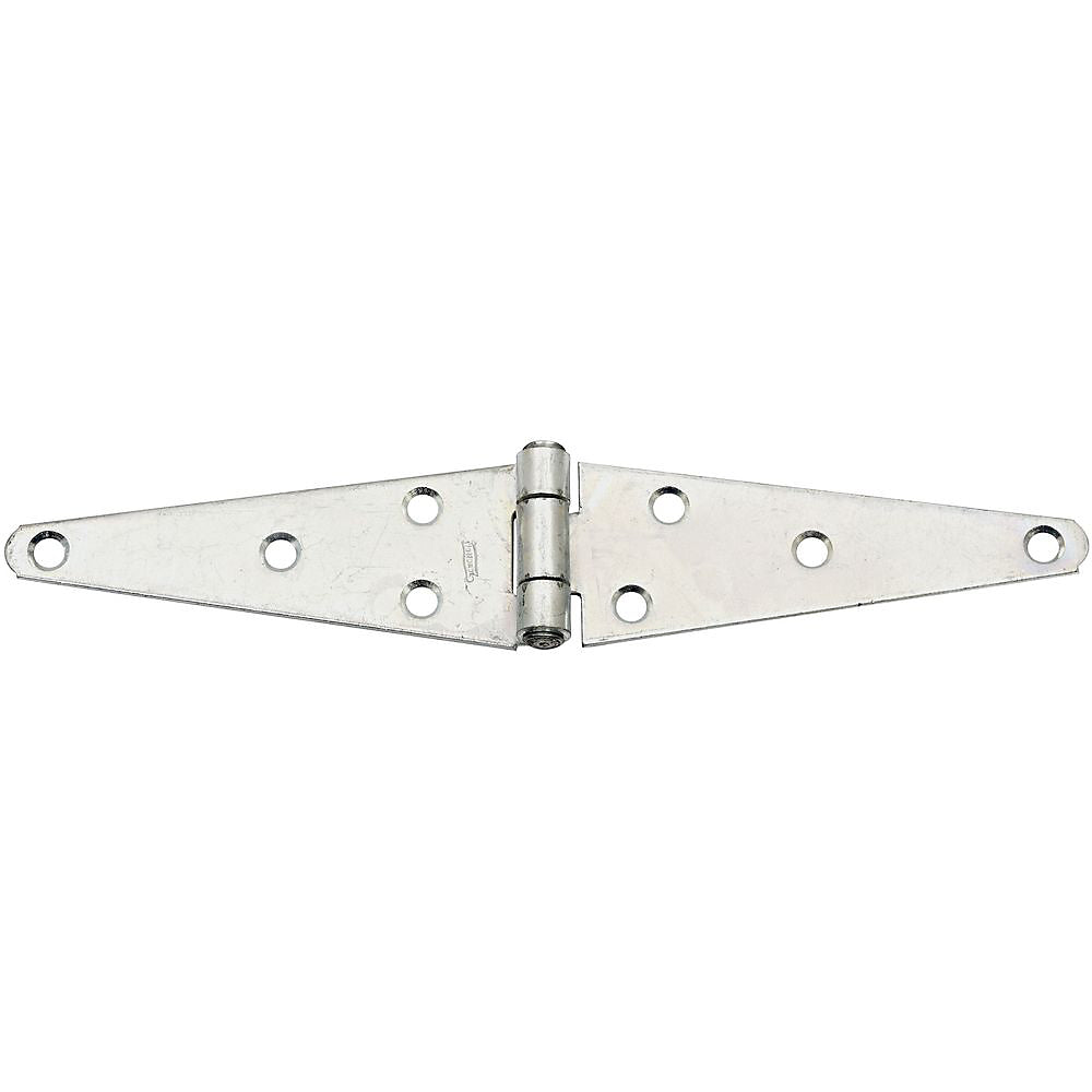 National Hardware N128-025 Heavy-Duty Steel Strap Hinge, Zinc Plated, 5"