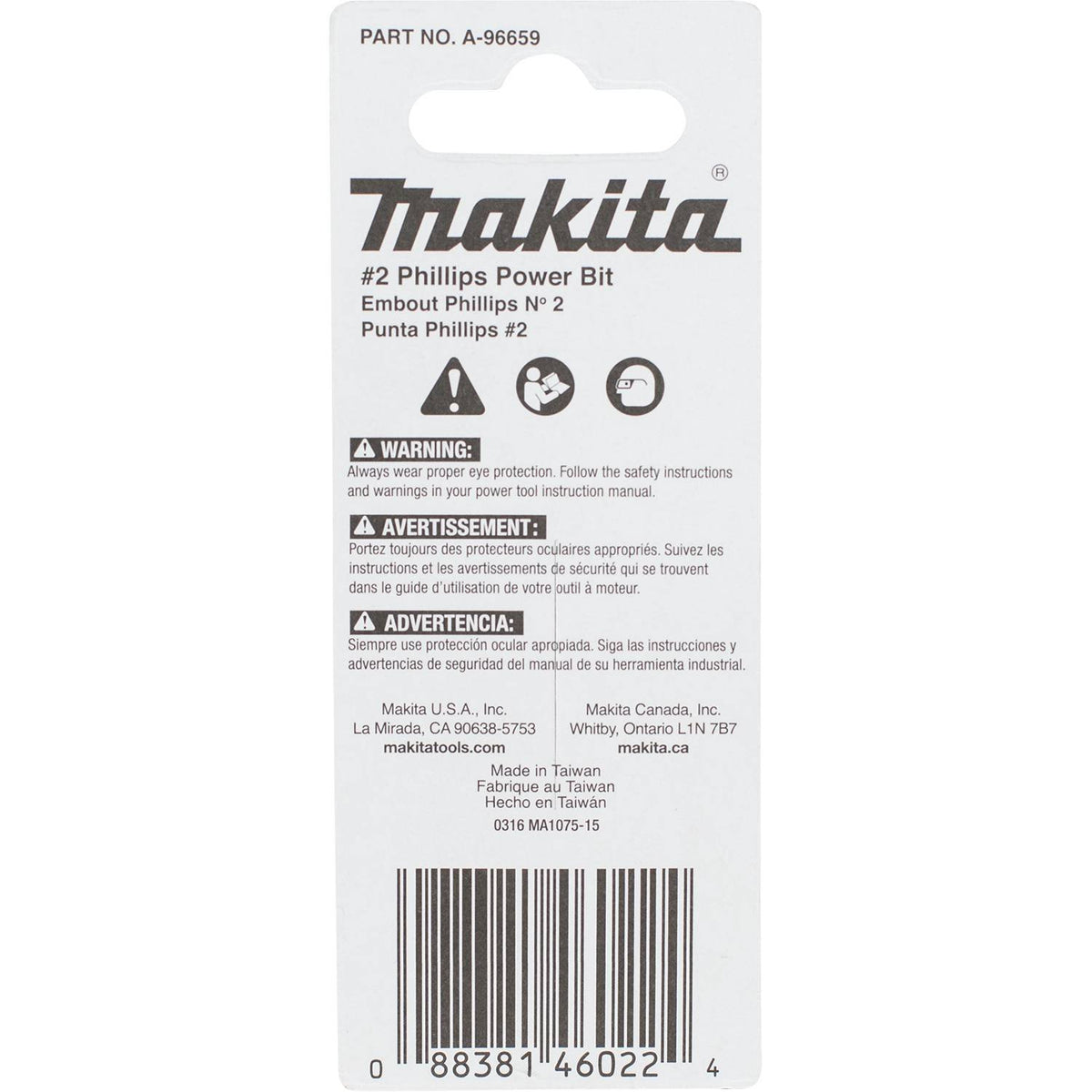 Makita A-96659 ImpactX Phillips S2 Steel Power Bit, 2 Inch