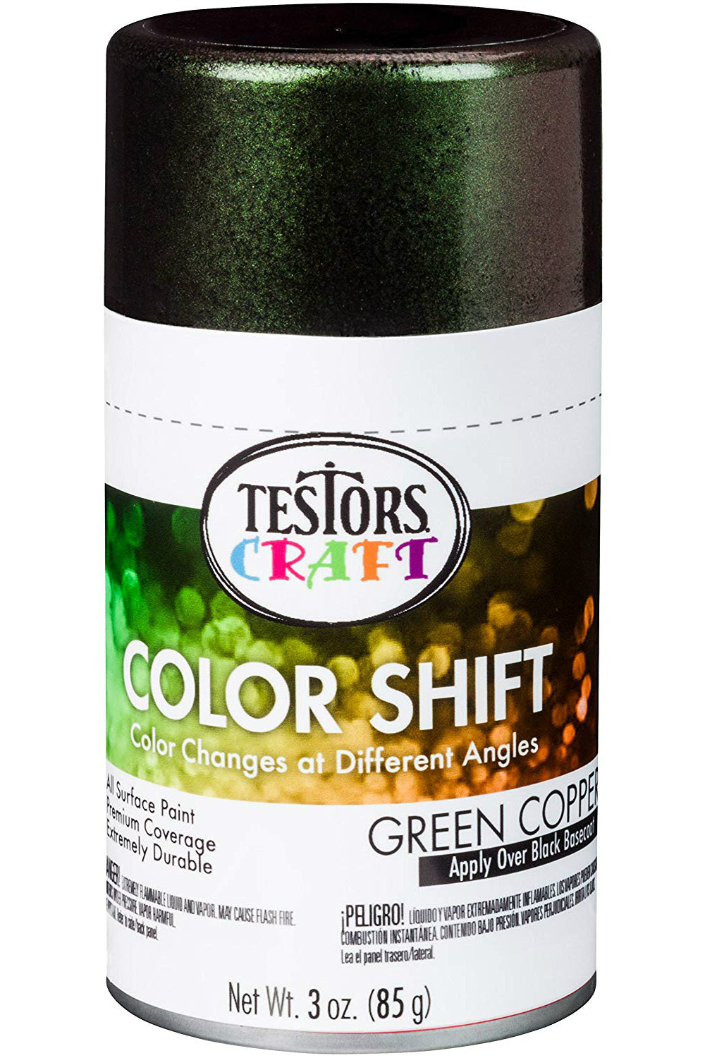 Testors Craft 330572 Color Shift Aerosol Can Paint, Green Copper, 3 Oz