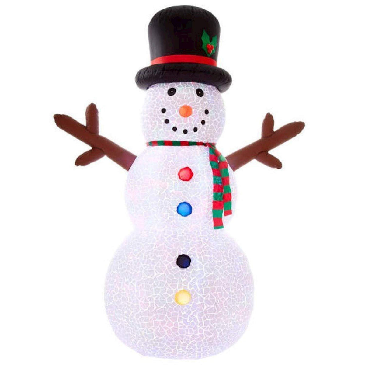 Santas Forest 90223 Inflatable Christmas Snowman w/ LED Internal Projection, 8'