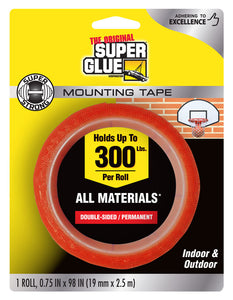 Super Glue 11710506 Super Strong Double-Sided Mounting Tape, 0.75" x 98"