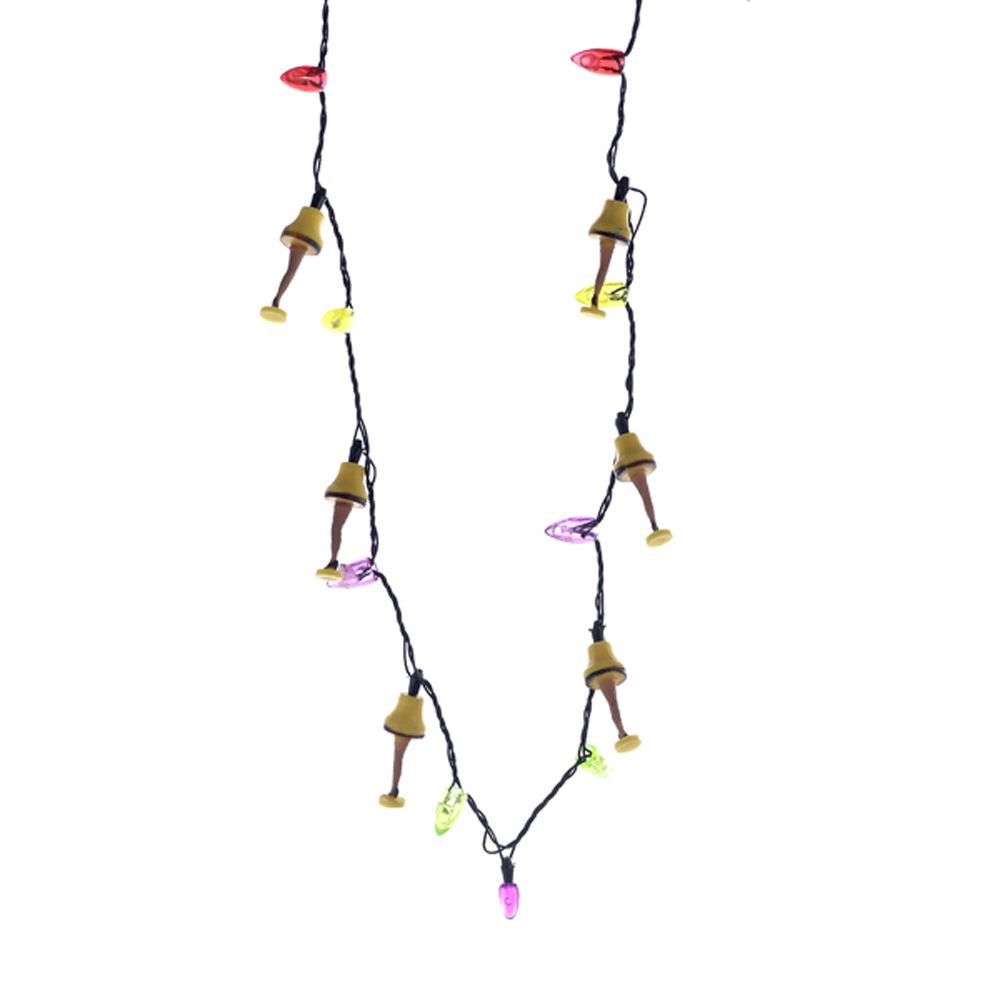 Kurt Adler CS9151 Christmas Story Leg Lamp Lighted LED Necklace w/ Battery
