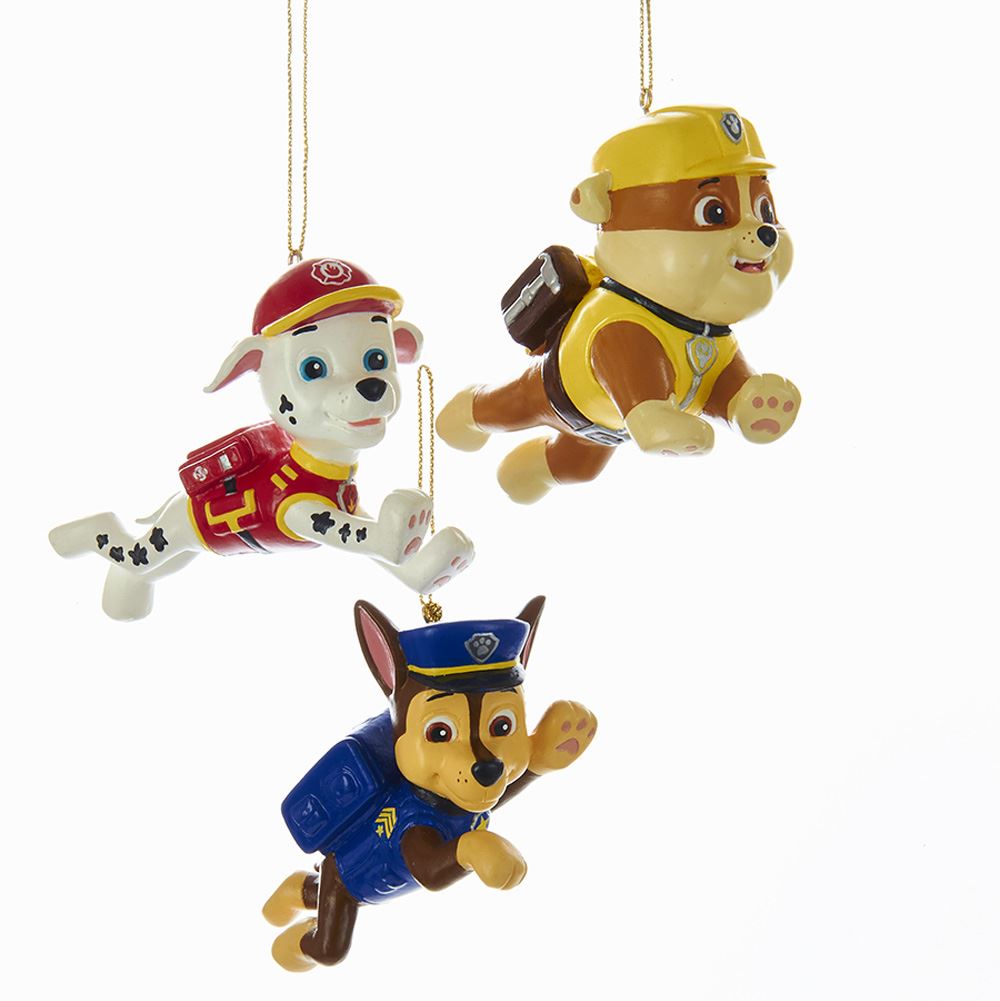 Kurt Adler PP1171 Christmas Paw Patrol Blow Mold Ornaments, 3 Assorted