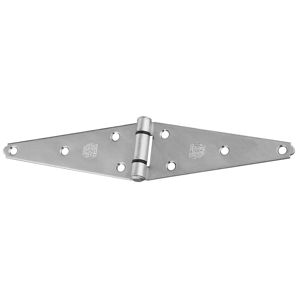 National Hardware N128-082 Heavy-Duty Steel Strap Hinge, Zinc Plated, 6"