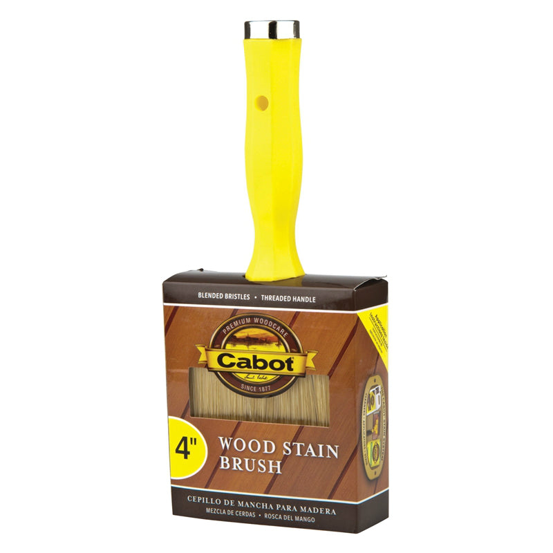 Cabot 140-0000061-000 Wood Stain Brush with Threaded Handle, 4"