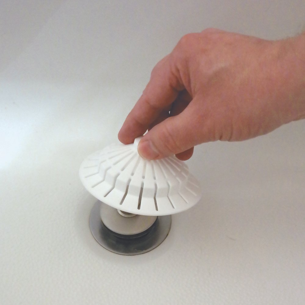 Danco 10771 Bathtub Hair Catcher with Suction Cup, White