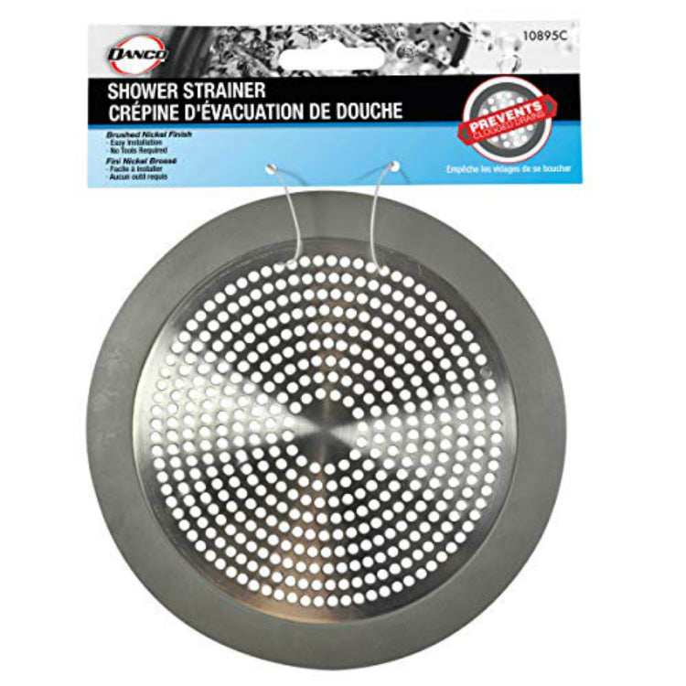 Danco 10895 Stainless-Steel Shower Strainer, Brushed Nickel, 5-3/4"