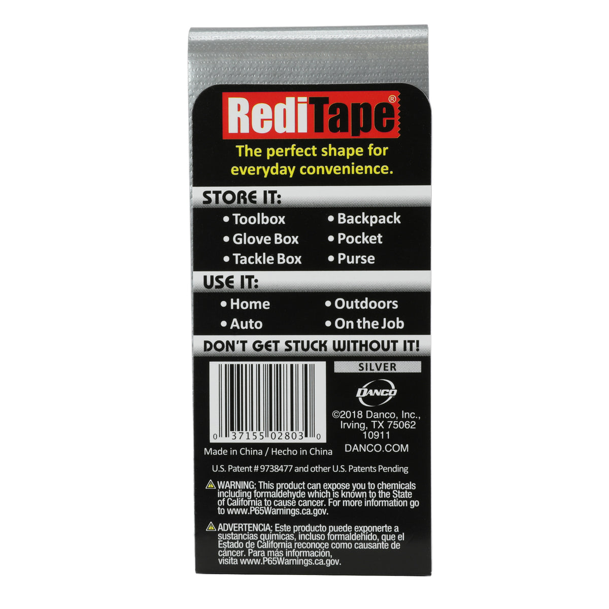 RediTape 10911 Pocket Size Duct Tape, Silver, 5 Yd x 1.88"